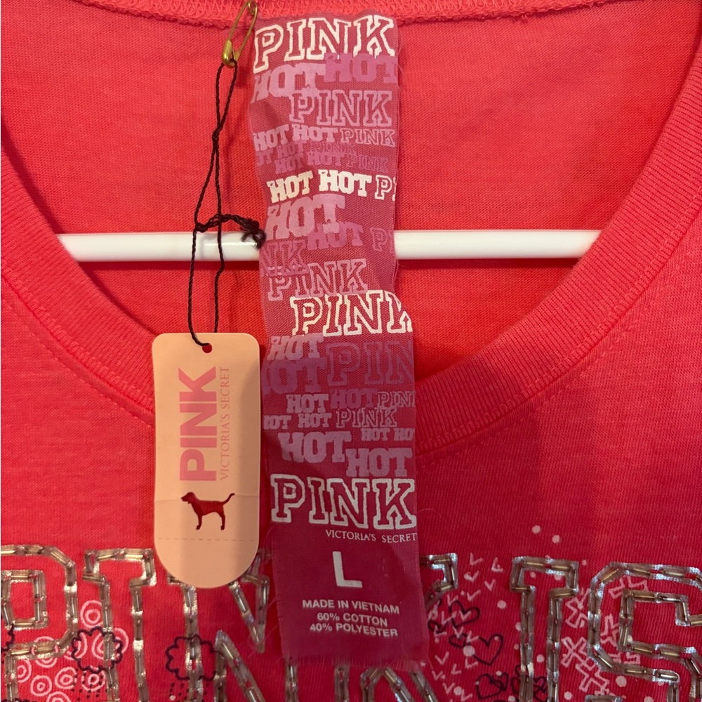 Pink NWT Graphic T-Shirt Size L - Picture 5 of 6